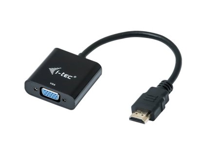 i-tec HDMI na D-SUB (VGA) kabelový adaptér/ 1920×1080/ černý HDMI2VGAADA