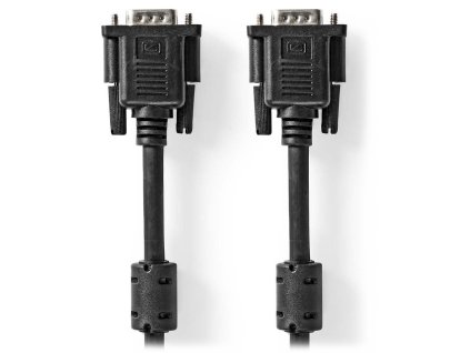 NEDIS kabel VGA (D-SUB)/ zástrčka VGA - zástrčka VGA/ černý/ bulk/ 2m CCGL59000BK20