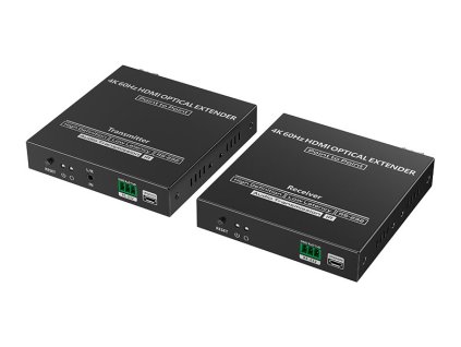 XtendLan HDMI přenos po optice, jedno vlákno, do 40km, SC konektor, 4k, s IR přenosem ovládání, pár EHDMIF11CIR4k-TR