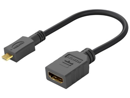 PremiumCord Flexi adaptér HDMI Typ A samice - micro HDMI Typ D samec pro ohebné zapojení kphdma-35