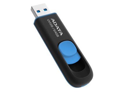ADATA DashDrive UV128 64GB / USB 3.1 / černo-modrá AUV128-64G-RBE