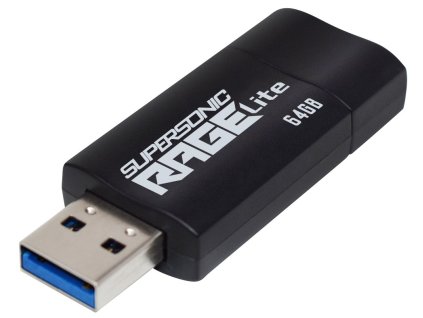 PATRIOT Supersonic Rage Lite 64GB / USB 3.2 Gen 1 / černá PEF64GRLB32U