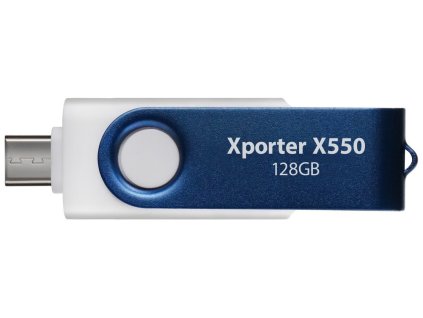 PATRIOT Xporter X550 128GB / USB Typ-A + USB Typ-C / USB 3.2 Gen 1 / bílo-modrá PS128GX550AAD