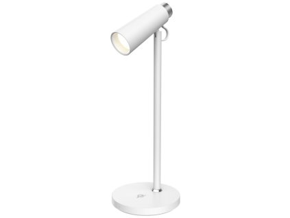 IMMAX LED stolní lampička TIT/ Qi nabíjení/ 12W/ DC12V/1A/ 100-240 VAC/ 150lm/ bílá se stříbrnými prvky 08990L