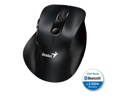 GENIUS Ergo 9000S Black/ duální Bluetooth + 2,4GHz/ 2400 dpi/ bezdrátová/ tichá/ černá 31030038400