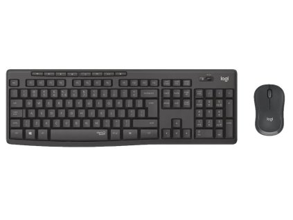 Logitech set MK295/ Bezdrátová klávesnice + myš/ 2.4GHz/ USB přijímač/ CZ/ grafitová 920-009808