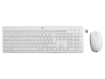 HP Bezdrátová klávesnice a myš HP 230 - bílá CZ/SK 3L1F0AA#BCM