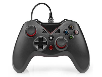NEDIS gamepad/ USB-A/ napájení z USB/ pro PC/ počet tlačítek 12/ černý/ délka kabelu 1,61 m GGPD111BK