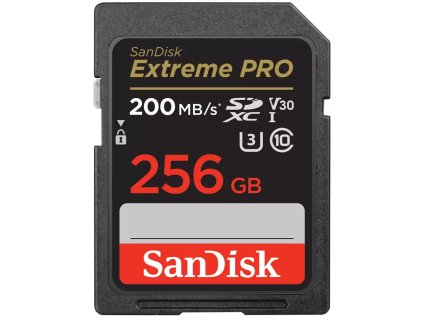 SanDisk Extreme PRO 256GB SDXC / UHS-I, Class 11, U3, V31 /  up to 211MB/s & 141MB/s Read/Write / + 2 years RescuePRO SDSDXXD-256G-GN4IN