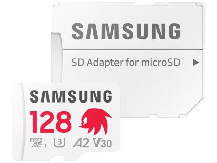 SAMSUNG PRO Plus Sonic the Hedgehog™ microSDXC 128GB + SD Adaptér / CL10 UHS-I U3 / A2 / V30 MB-MD128SA/LC1