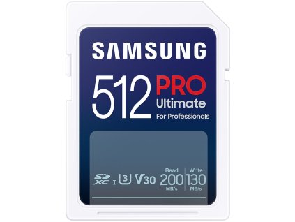 SAMSUNG PRO Ultimate SDXC 512GB / CL10 USH-I U3 / V30 MB-SY512S/WW