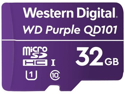 WD PURPLE 32GB MicroSDHC QD101 / WDD032G1P0CC / CL10 / U1 / WDD032G1P0C-85AEL0