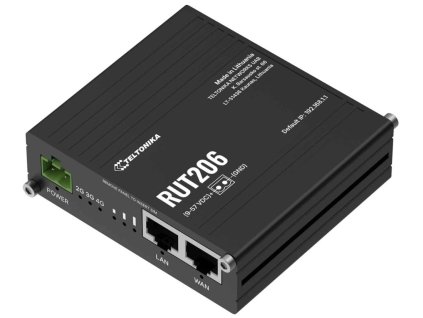 Teltonika RUT206 průmyslový router, 4G, Dual SIM, RS232/RS485, WiFi 4, PoE RUT206010000
