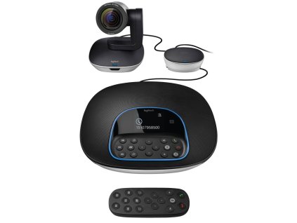 Logitech HD webkamera Group ConferenceCam/ 1920x1080/ USB/ Bluetooth/ NFC/ Kensington port/ Dálkové ovládání 960-001057