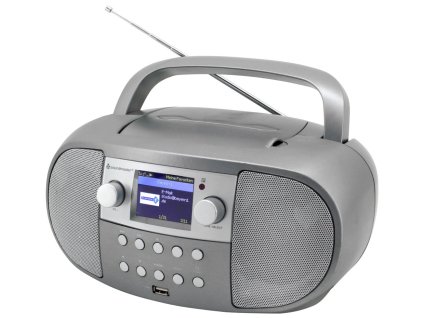 Soundmaster SCD7600TI/ DAB+/ Internet Wi-Fi rádio/ BT/ CD/ MP3/ LCD/ RDS/ USB/ AUX IN/ Stříbrný SCD7600TI