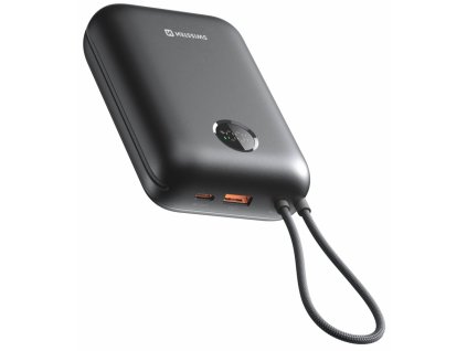 Swissten Power bank VOLTBOX 35W 30000 mAh s integrovanými kabely - USB-C, A, Lightning / černá 22013938