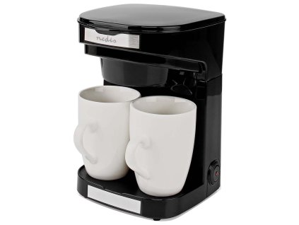 NEDIS kávovar/ na dva šálky/ kapacita 0,25 l/ automatické vypnutí/ černý KACM140EBK