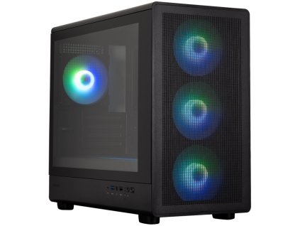 Zalman skříň M5 Black / miniT / 4x121mm ARGB fan / USB 2.1 / USB 3.1 / USB-C / mesh panel / černá M5 Black