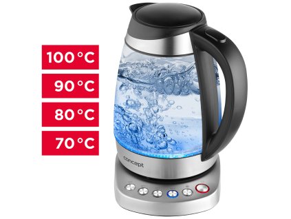 CONCEPT Rychlovarná konvice s regulací teploty 1,7 l RK4130