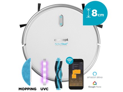 CONCEPT Robotický vysavač s mopem 3v1 Perfect Clean Gyro Defender UVC VR2020