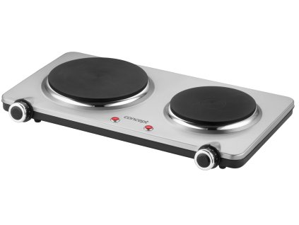 CONCEPT Elektrický dvouplotýnkový vařič nerezový 2250 W VE3035