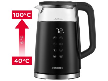 CONCEPT Rychlovarná konvice s regulací teploty 1,7 RK4100