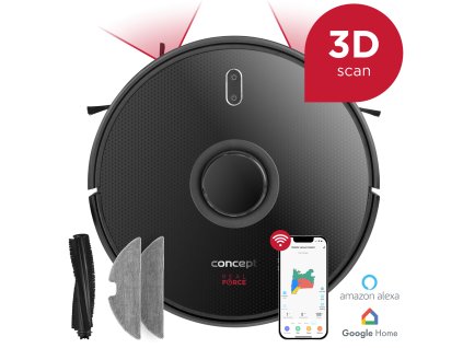 CONCEPT Robotický vysavač s mopem 2v1 REAL FORCE Laser 3D VR3400