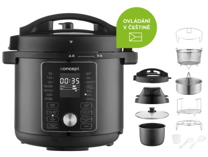 CONCEPT Multifunkční tlakový hrnec s Air Fry poklicí COOKERY CK8000