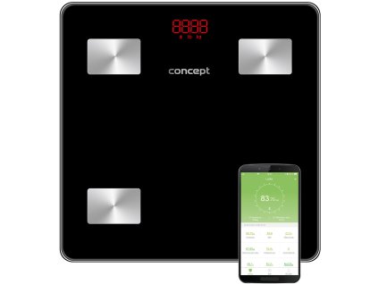 CONCEPT Osobní váha diagnostická 180 kg PERFECT HEALTH, černá VO4001