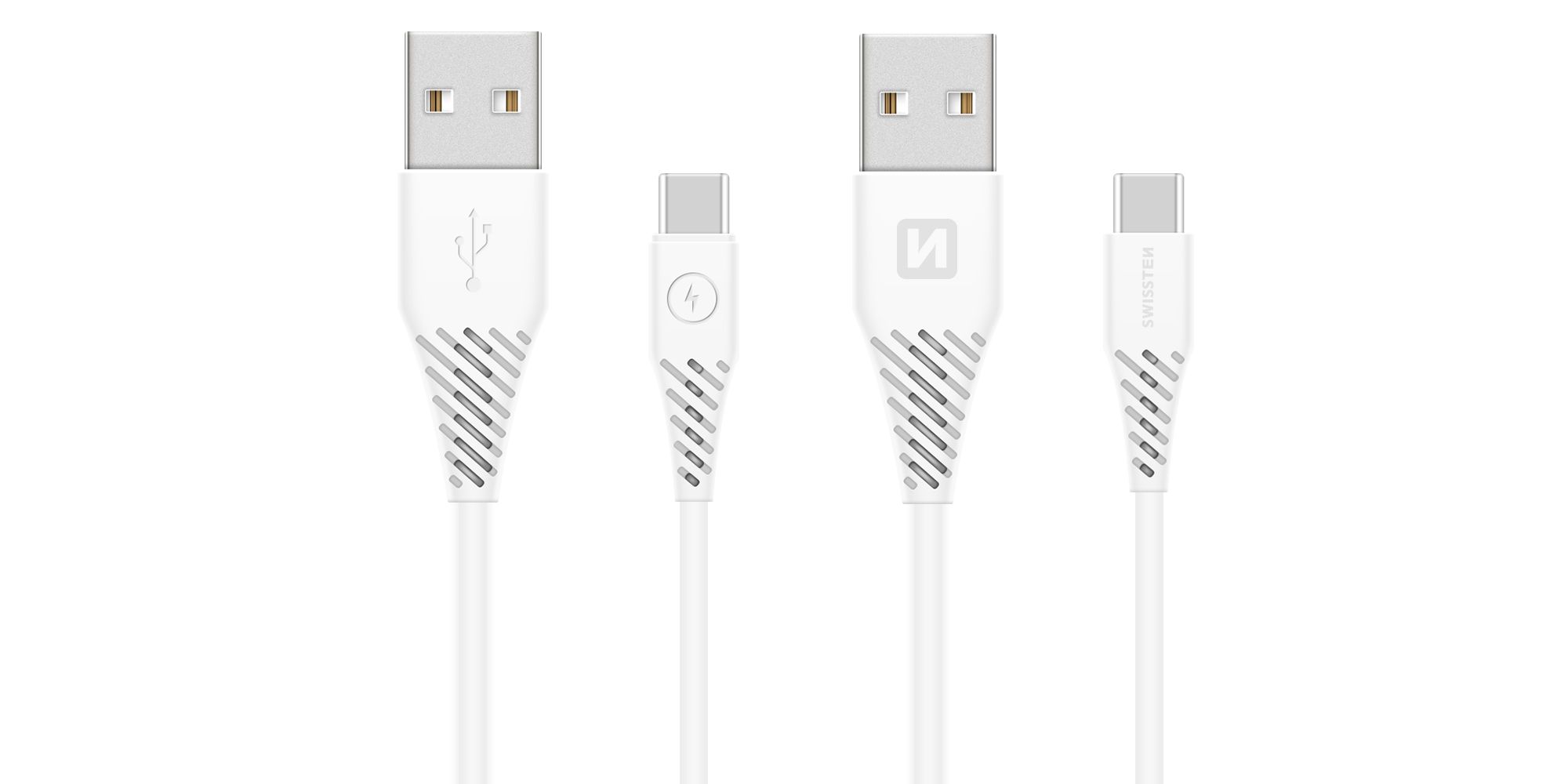 DATOVÝ KABEL SWISSTEN USB / USB-C 3.1 BÍLÝ 1,5 M (7mm)