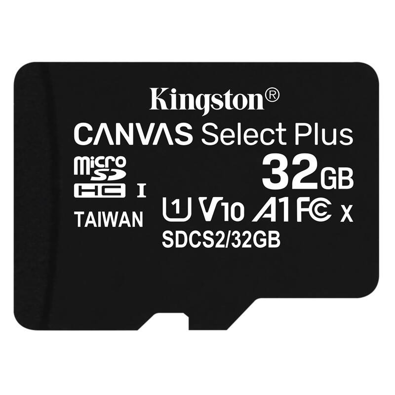 Paměťová karta Kingston Canvas Select Plus MicroSDXC 32GB UHS-I U1 (100R/10W) + adapter (SDCS2/32GB)
