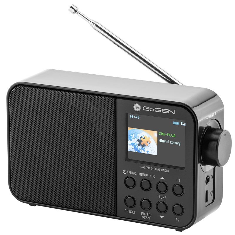 Radiopřijímač s DAB+ GoGEN DAB 500 BT C černý Poškozený obal - vystaveno