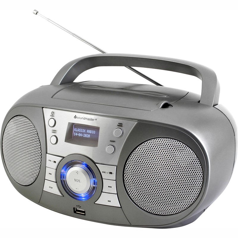 Radiopřijímač s DAB+ Soundmaster SCD1800TI šedý Vráceno ve 14ti denní lhůtě