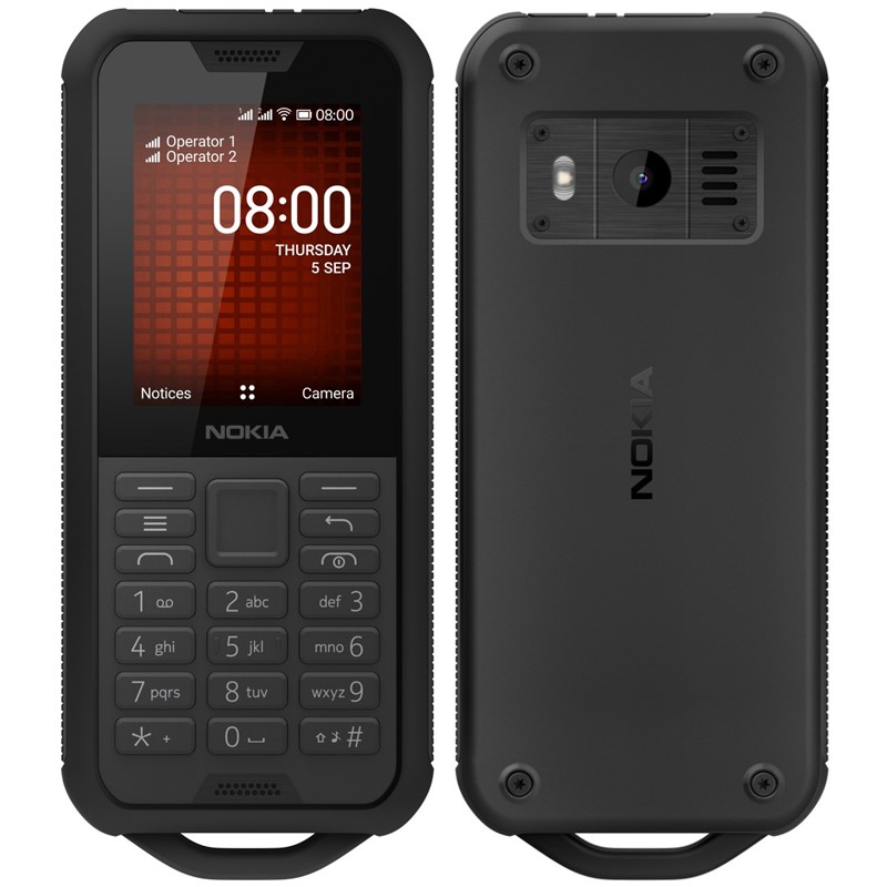Mobilní telefon Nokia 800 Tough černý Vráceno-oderky na displeji