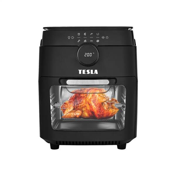 Fritéza horkovzdušná Tesla AirCook & Grill QG700 BLK, multifunkční černý ..Použito ..Kosmetické oděrky ..Záruka 12 měsíců