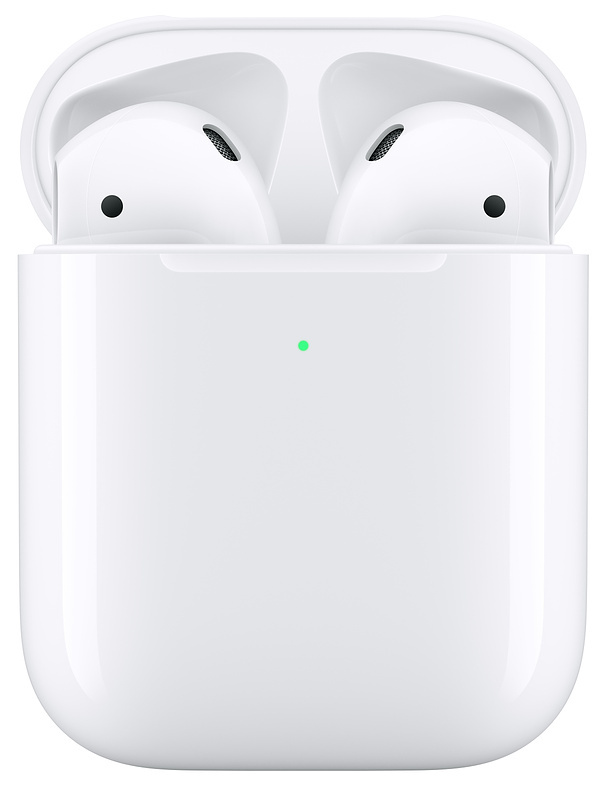 Sluchátka Apple AirPods, bezdrátové nabíjení (2019) bílá Použité zboží ..Oděrky na pouzdře ..Pouzdro zevnitř ušpiněno ..Oděrky a vrypy na sluchátkách ..Bez obalu ..Bez kabelu ..Záruka 12 měsíců