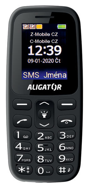Aligator A220 Senior Dual SIM, černá