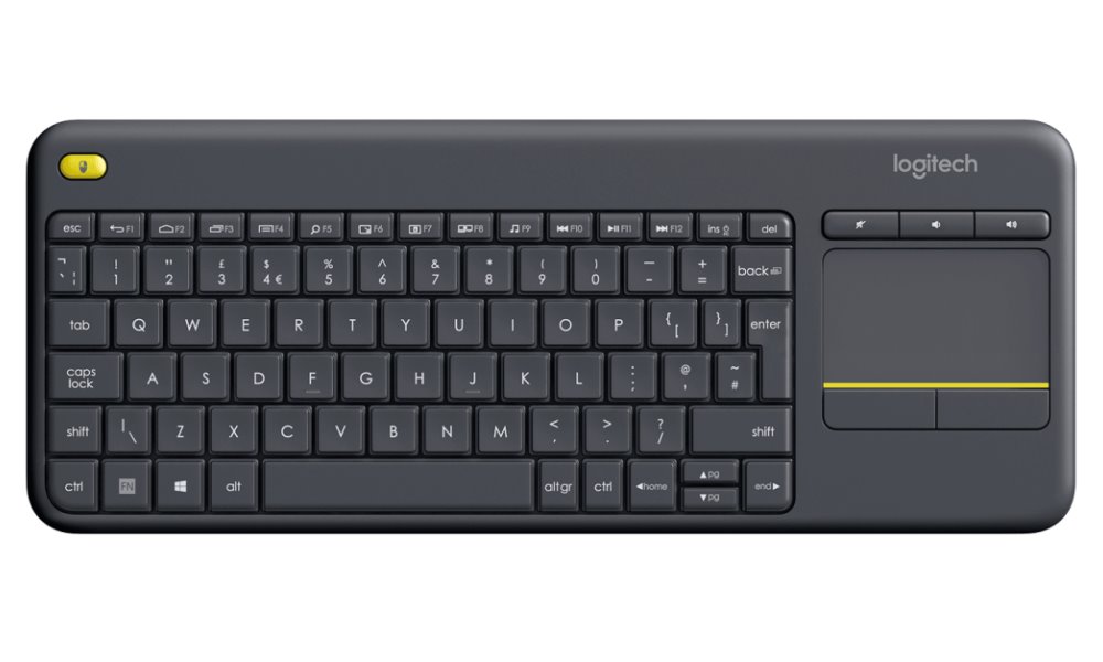 Logitech klávesnice K400 Plus/ Bezdrátová/ 2.4GHz/ Touchpad/ USB přijímač/ CZ/ Černá 920-007151