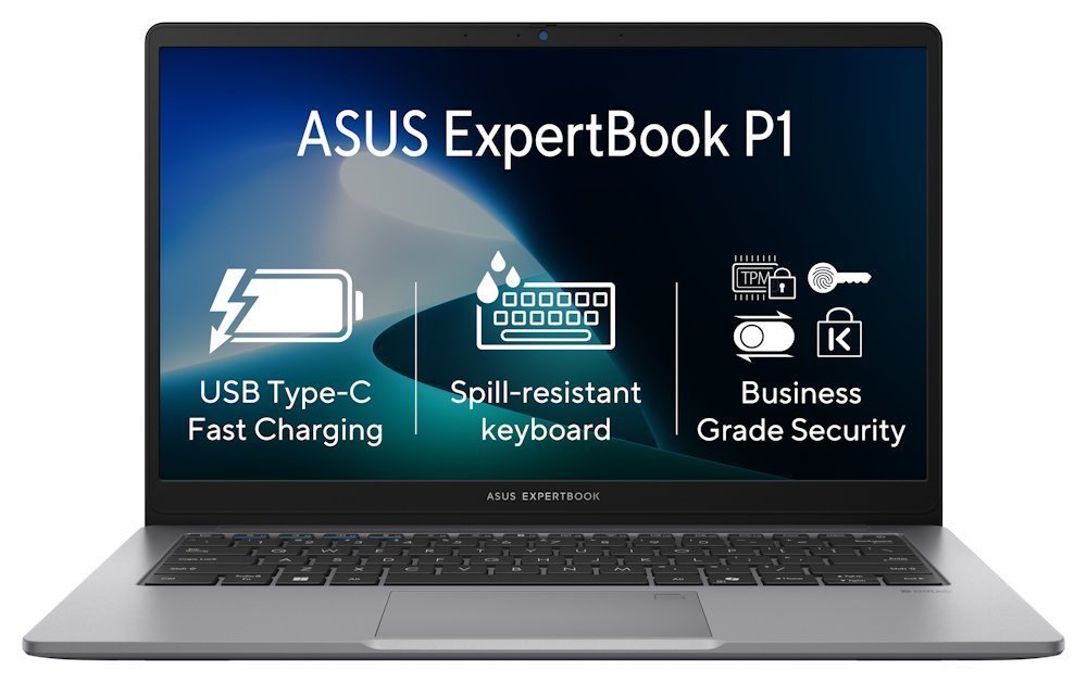 ASUS ExpertBook P1/ i3-1315U/ 8GB DDR/ 512GB SSD/ Intel® UHD/ 15,6"FHD,matný/ W11H/ šedý P1503CVA-NJ0632W