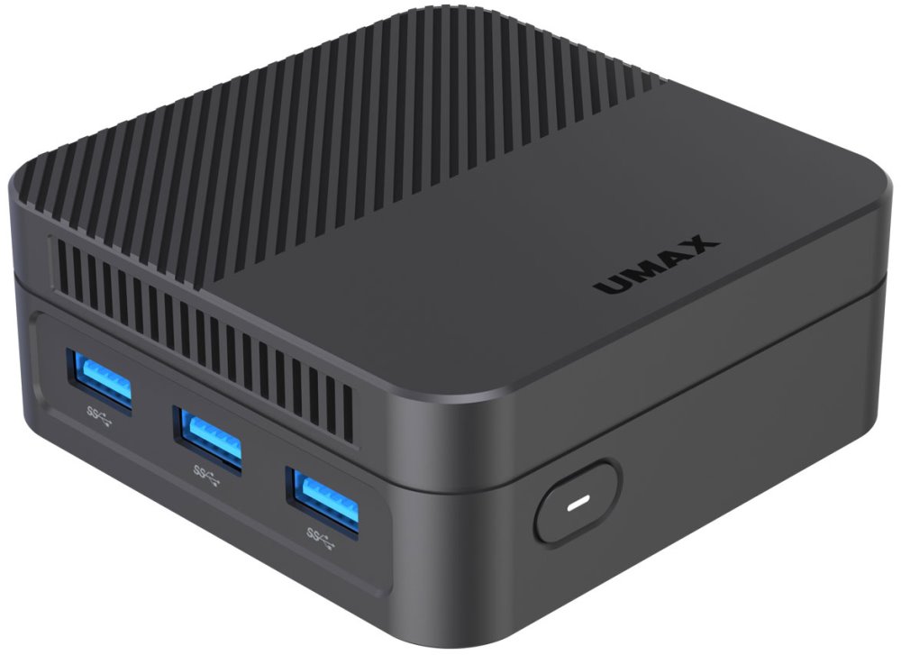 UMAX Mini PC U-Box N10 Plus/ N100/ 8GB/ 128GB SSD/ 2x HDMI/ DP/ 3x USB 3.0/ BT/ Wi-Fi/ 2x LAN/ W11 Pro UMM210N11