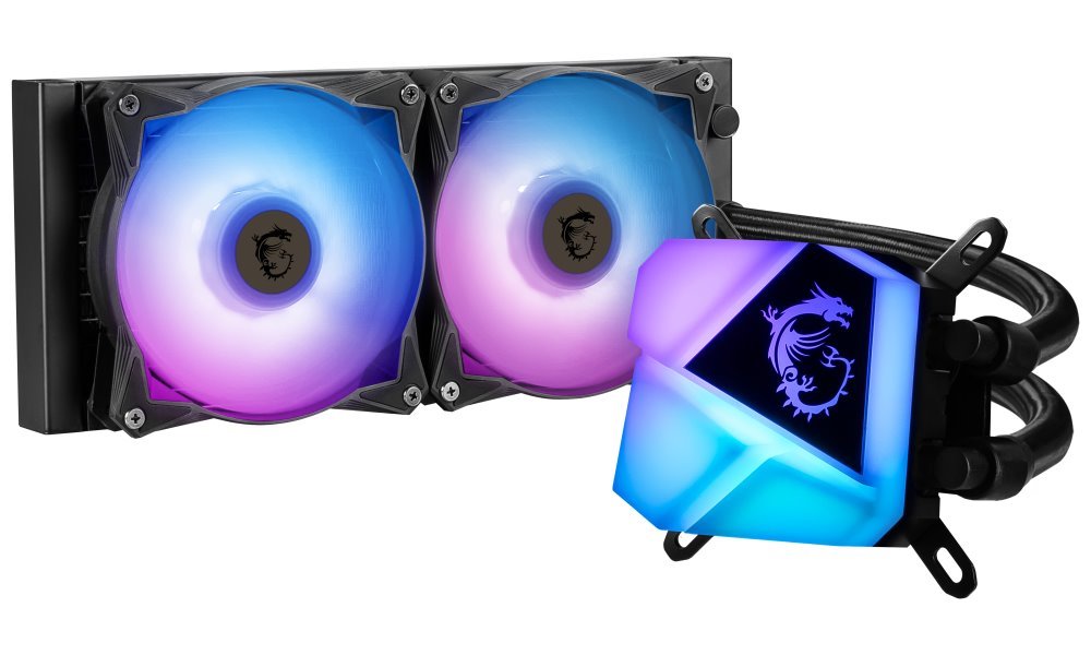 MSI Case OPRAVENÉ - MSI vodní chladič CPU MAG CORELIQUID C240/ 2x ARGB 120 mm fan / podpora LGA1700 306-7ZW2R11-813-VYP