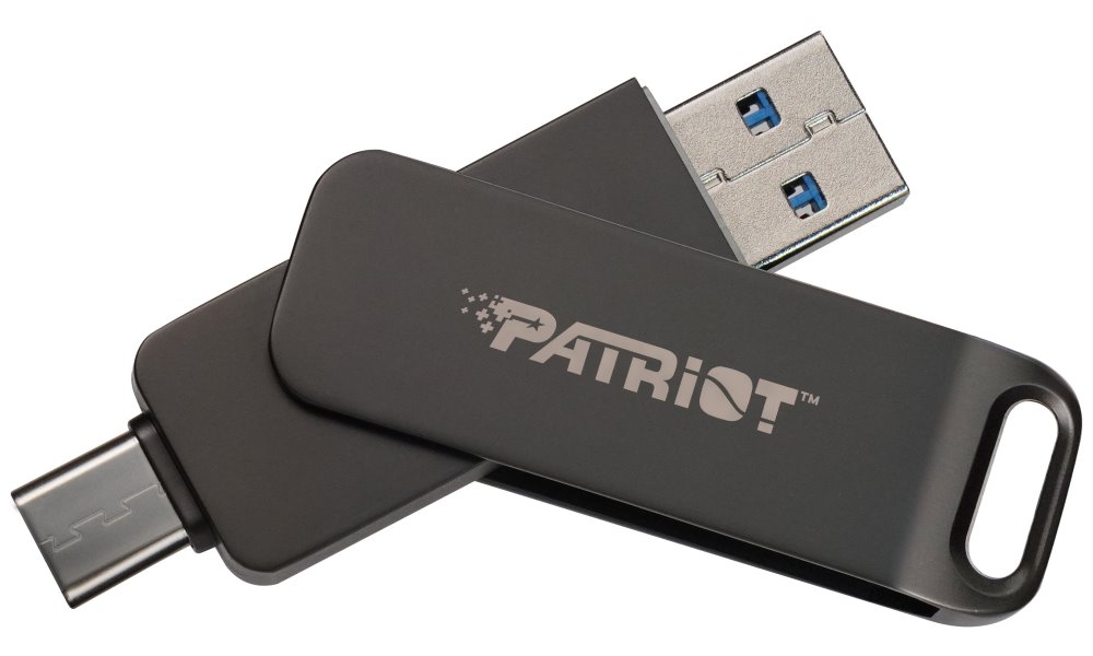 PATRIOT RAGE R550 64GB / USB Typ-A + USB Typ-C / USB 3.2 Gen 1 / šedá PE64GR550DSAD