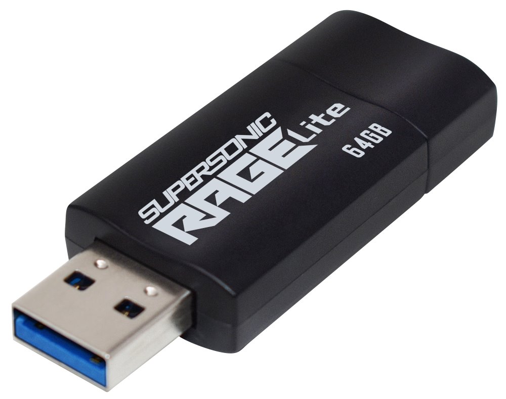 PATRIOT Supersonic Rage Lite 64GB / USB 3.2 Gen 1 / černá PEF64GRLB32U