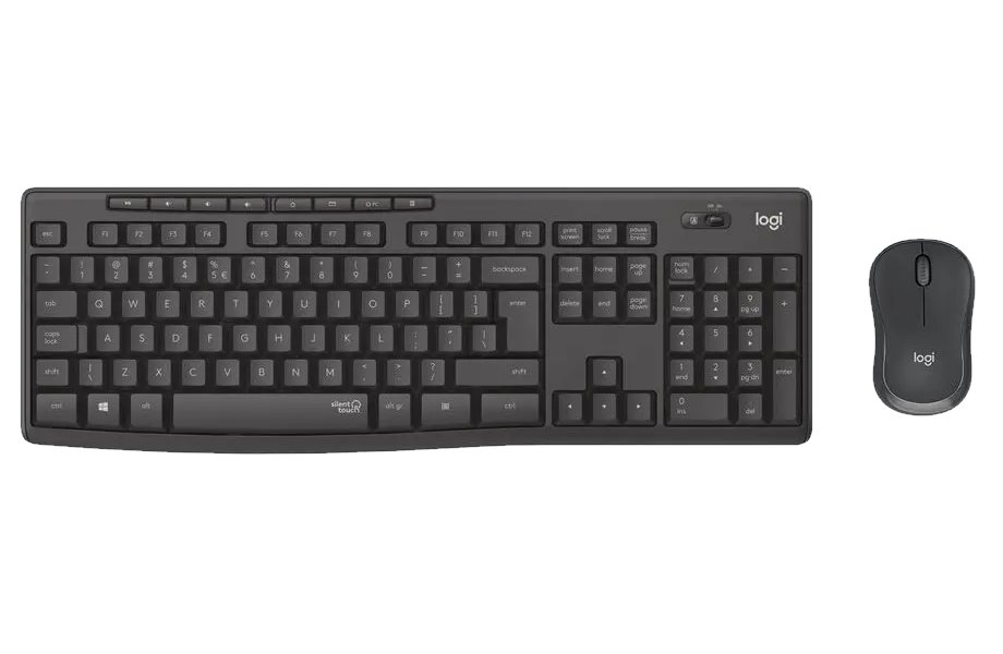 Logitech set MK295/ Bezdrátová klávesnice + myš/ 2.4GHz/ USB přijímač/ CZ/ grafitová 920-009808