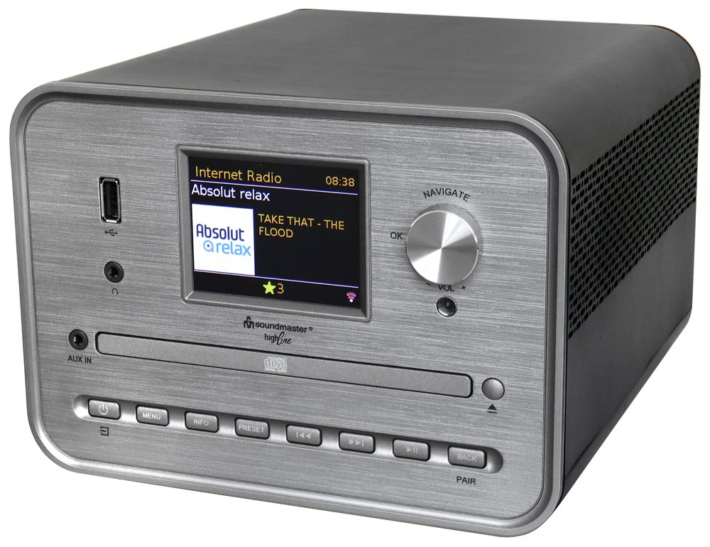 Soundmaster High line ICD1050SW/ USB/ FM-RDS/ CD/ BT/ DAB+/ WiFi/ 2x 7W ICD1050SW