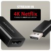 AXAGON adaptér DP na HDMI / RVD-HI20N / 4K/60Hz / HDCP 2.2 / 0,15m / černý RVD-HI20N