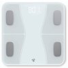 NEDIS chytrá osobní váha/ Bluetooth/ 16 měřících funkcí/ nosnost 180kg/ Android/ iOS/ ABS/ sklo/ bílá BTHPS11WT