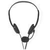 NEDIS headset CHST100BK/ drátová sluchátka + mikrofon/ 2x 3,5 mm jack/ kabel 2 m/ černý CHST100BK