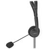 NEDIS headset CHST100BK/ drátová sluchátka + mikrofon/ 2x 3,5 mm jack/ kabel 2 m/ černý CHST100BK