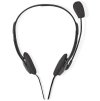 NEDIS headset CHST100BK/ drátová sluchátka + mikrofon/ 2x 3,5 mm jack/ kabel 2 m/ černý CHST100BK
